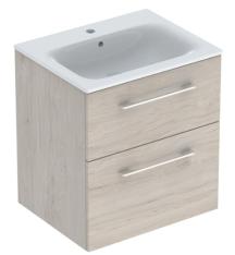 Koupelnová skříňka s umyvadlem Geberit Selnova 60x50,2x65,2 cm ořech hickory světlý 501.239.00.1