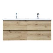 Koupelnová skříňka s dvojumyvadlem SAT B-Way dub mat BWAY2120OAKU. obr. 2&nbsp;