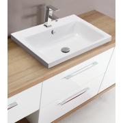 Umyvadlo na desku Kaldewei Puro 3154 60x46 cm alpská bílá bez otvoru pro baterii 900406003001. obr. 3