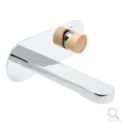 Umyvadlová baterie SAT Fusion včetně podomítkového tělesa dřevo SATBSFU101DS. obr. 1