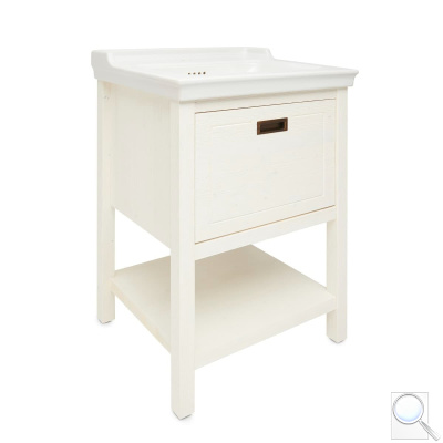 Koupelnová skříňka s umyvadlem Naturel Country 65x85x53 cm bílá COUNTRY65ZBI. obr. 1