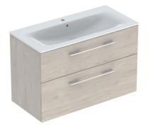 Koupelnová skříňka s umyvadlem Geberit Selnova 100x50,2x65,2 cm ořech hickory světlý 501.247.00.1