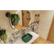 Umyvadlo na desku SAT Infinitio 45,5x32,5 cm tmavě zelená mat bez přepadu SATINF4532DGEM. obr. 9&nbsp;