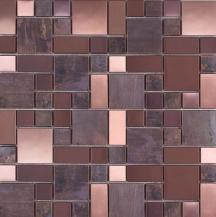 Měděná mozaika Premium Mosaic Stone metalická hnědá