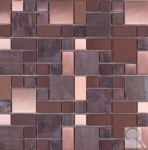 Měděná mozaika Premium Mosaic Stone metalická hnědá