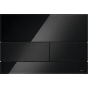 Ovládací tlačítko TECEsquare sklo. Sklo černé, tlačítka černá (kód: 9.240.809)