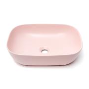 Umyvadlo na desku SAT Infinitio 45,5x32,5 cm růžová mat bez přepadu SATINF4532PM. obr. 2&nbsp;