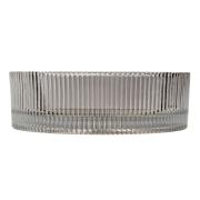 Umyvadlo na desku SAT Purity 36x36 cm šedá bez otvoru pro baterii, bez přepadu SATGLA3636G. &nbsp;(4)