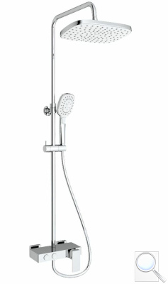 Sprchový systém SAT s pákovou baterií bílá/chrom SATSSPHP. 