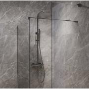 Sprchová zástěna Walk-in 90 cm SAT v barvě profilu PVD Gun metal SATBWI90PRGM. obr. 6 