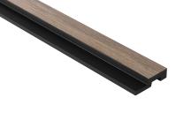 Obkladová lamela pravé ukončení Fineza Slat Medium Grey oak hnědá