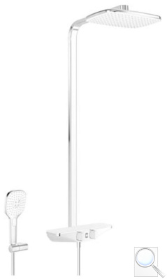 Sprchový systém Hansa EMOTION s termostatickou baterií bílá/chrom 5865017282. 