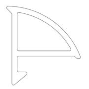 Krycí lišta Ravak 6/2000 bílá XB442000001. obr. 5&nbsp;