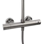 Sprchový systém SAT Aurum s termostatickou baterií broušený gun metal SATSSTKAURBGM. obr. 3 