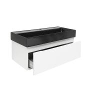 Koupelnová skříňka s umyvadlem SAT Evolution 98x30x44,8 cm bílá mat SATEVO100WMU2B. obr. 2 