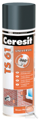 Jednosložková trubičková polyuretanová pěna Ceresit TS 61 - 500 ml. 