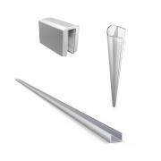 Sprchová zástěna Walk-In s panty a zavětrováním SAT Walk-in. profily chromované&nbsp;