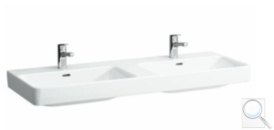 Dvojumyvadlo Laufen Pro S 130x46 cm dva otvory pro baterii H8149684001041. obr. 1