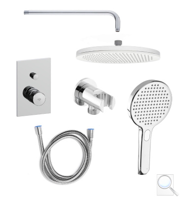 Sprchový systém SAT Evolution včetně podomítkového tělesa chrom SATBSETEVO1. obr. 1