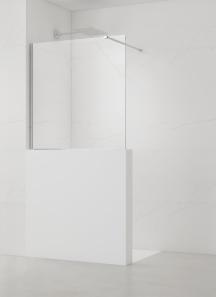 Sprchová zástěna SAT Walk-in 100x100 cm na sníženou příčku chrom SATBWIS100PR
