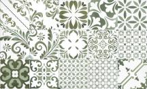 Dlažba Tonalite Aquarel verde stars zelená