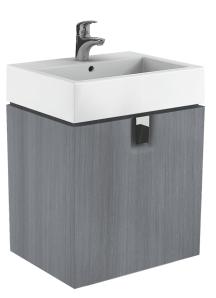 Koupelnová skříňka pod umyvadlo Kolo Twins 60x46x57 cm grafit stříbrný 89499000