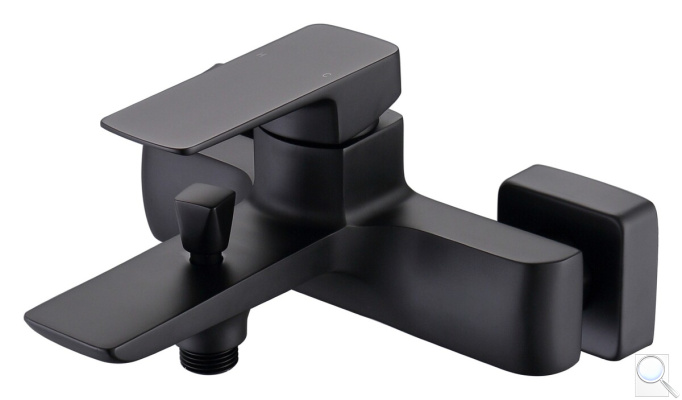 Vanová baterie SAT Brevis bez sprchového setu 150 mm černá matná SATBSBRE222C. obr. 1