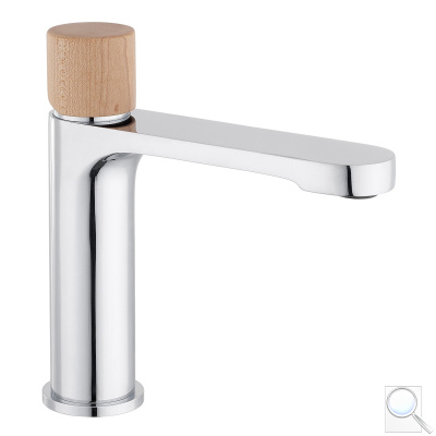 Umyvadlová baterie SAT Fusion bez výpusti páka světlé dřevo SATBSFU271DS.