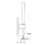 Vanový set Grohe Euphoria Cube chrom 27702000. Technický nákres 