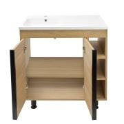 Koupelnová skříňka s umyvadlem Naturel Lucca 79x70x45 cm dub mat LUCCA80D.  (3)