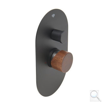 Vanová baterie SAT Fusion včetně podomítkového tělesa páka tmavé dřevo mat SATBSFU215DTC. obr. 1