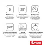 Sprchová baterie Ravak PURI 150 mm, termostatická PU033.00/150 X070116 (obr. 6)