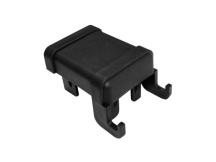 Čepička pro sloupek Pilodel® 60×40 mm s háčky na čele, černá, PVC