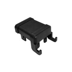 Čepička pro sloupek Pilodel® 60×40 mm s háčky na čele, černá, PVC