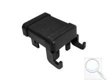 Čepička pro sloupek Pilodel® 60×40 mm s háčky na čele, černá, PVC