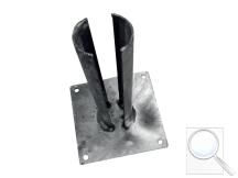 Platle k montáži sloupku na betonový základ pro sloupky IDEAL®, průměr 60/76 mm, Zn