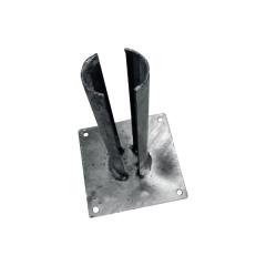 Platle k montáži sloupku na betonový základ pro sloupky IDEAL®, průměr 60/76 mm, Zn