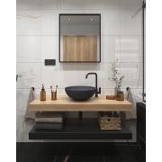 Umyvadlo na desku SAT Cemento 42x42 cm antracit bez přepadu CEM4242A. obr. 2