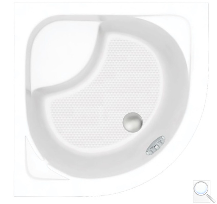 Sprchová vanička čtvrtkruhová Laguna 90x90 cm akrylát SIKORO90HL0. 