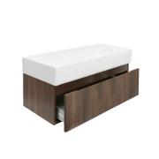 Koupelnová skříňka s umyvadlem SAT Evolution 98x30x44,8 cm ořech mat SATEVO100NAU2. obr. 2 