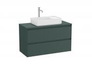 Koupelnová skříňka pod umyvadlo Roca ONA 99,4x58,3x45,7 cm zelená mat ONADESK1002ZZM (obr. 2)