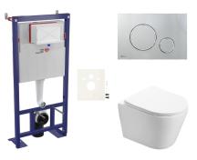 Závěsný WC set SAT do lehkých stěn / předstěnová montáž+ WC SAT Infinitio SIKOSSIN71