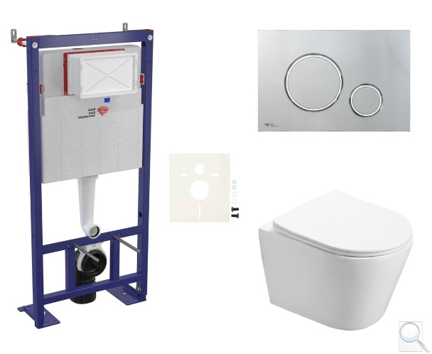 Závěsný WC set SAT do lehkých stěn / předstěnová montáž+ WC SAT Infinitio SIKOSSIN71. obr. 1