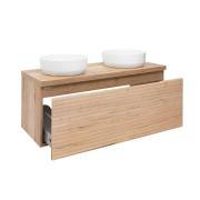 Koupelnová skříňka s krycí deskou Naturel Savona 119x50x44,3 cm dub mat SAVONA120DHDBEZ. &nbsp;(3)