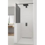 Sprchová zástěna SAT Walk-in 100x100 cm na sníženou příčku černá SATBWIS100KSPRC.  (3)