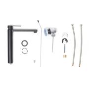 Vysoká umyvadlová baterie Paffoni Ringo s výpustí černá mat RIN085NO. obr. 6&nbsp;