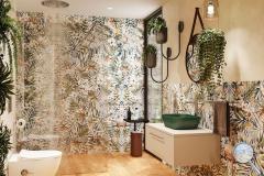 Dlažba Del Conca Timeline jungle dekor - stylove-reseni-koupelna-jungle-002-im-1200