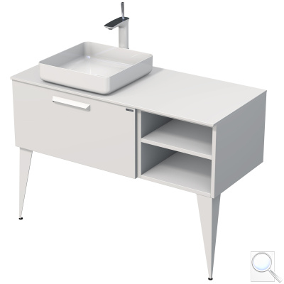 Koupelnová skříňka pod umyvadlo Naturel Luxe 110x36x50 cm bílá mat LUXE110LBMBU32. obr. 1