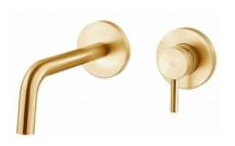 Umyvadlová baterie Paffoni Light včetně podomítkového tělesa zlatá mat LIG007HGSP70