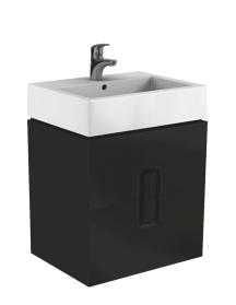 Koupelnová skříňka pod umyvadlo Kolo Twins 60x46x57 cm černá mat 89494000